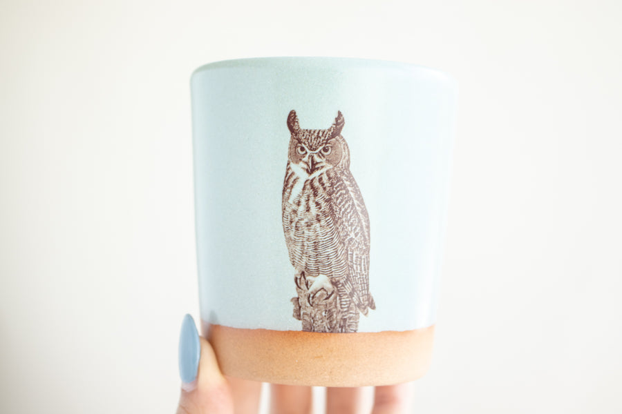 Horned Owl Tumbler | Slate