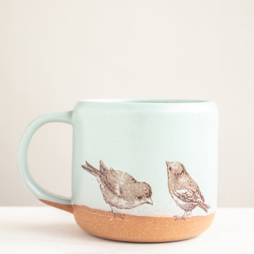 Perched Sparrows Mug | Slate