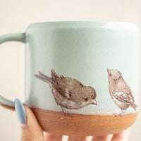 Perched Sparrows Mug | Slate