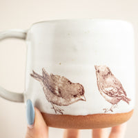 Perched Sparrows Mug | Cream