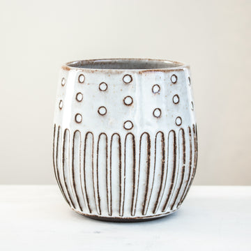Dots + Lines Rounded Vase