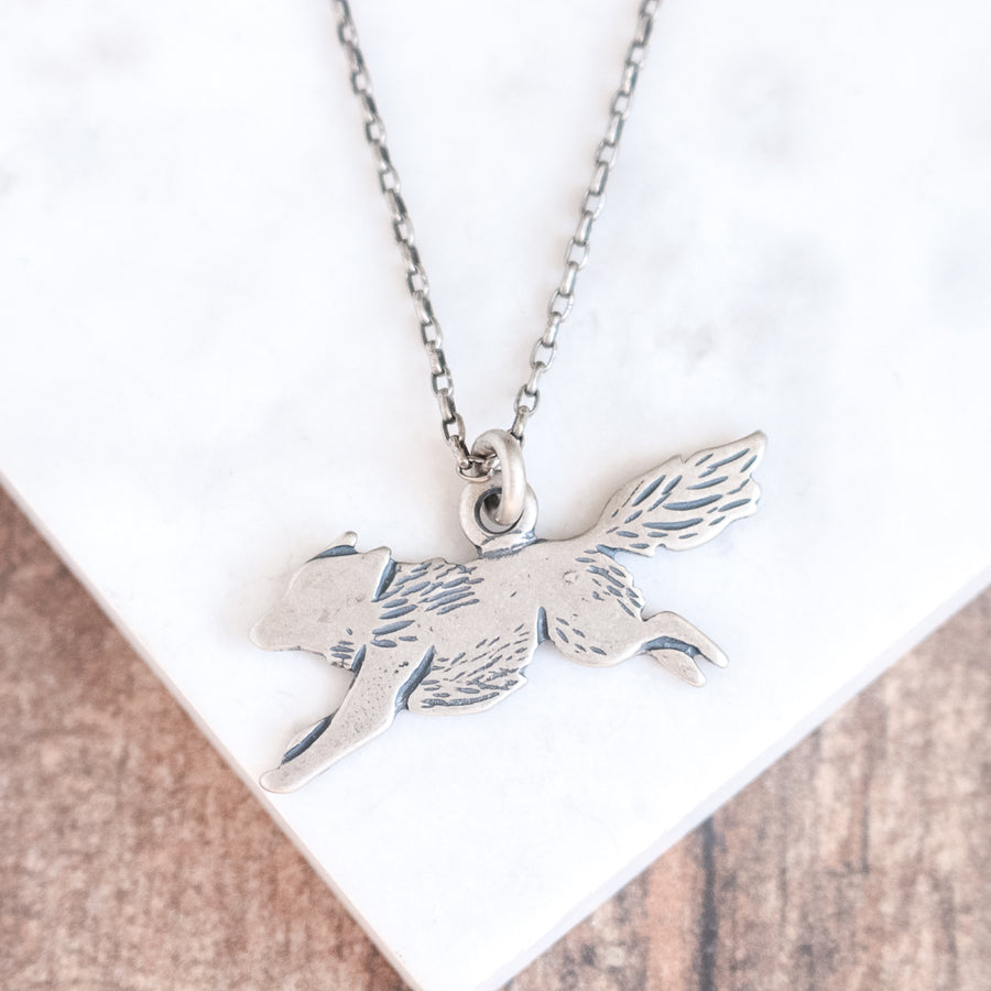 Wolf Charm Necklace