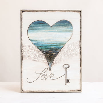 9x12 | Love Is The Key | Blue