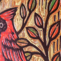 Cardinal 8x11 | Painted Wood Carving