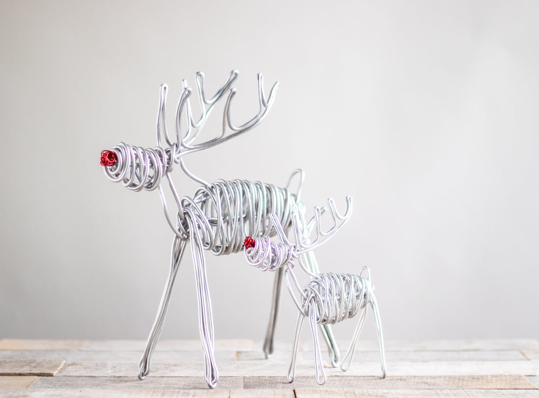 Drawn Metal Reindeer | Large