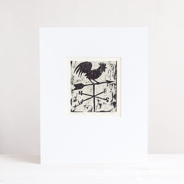 Weather Vane 11x14 | Woodblock Print