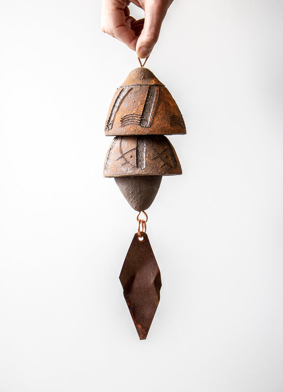 Ceramic Wind Chime | 2 Small Bells