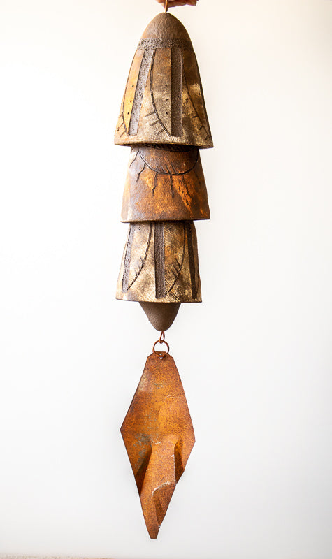 Ceramic Wind Chime | 3 Medium Bells