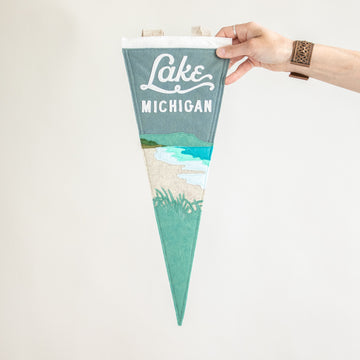 Lake Michigan Pennant | Slate Blue
