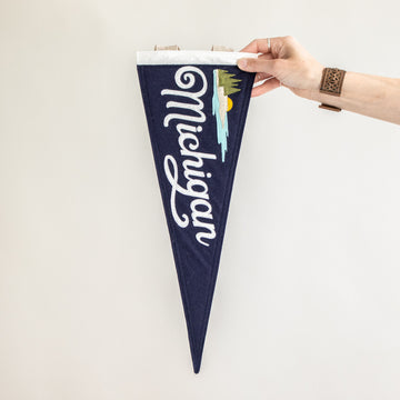 Michigan Pennant | Bright Navy