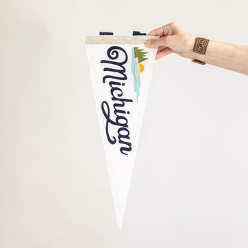 Michigan Pennant | Ivory