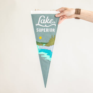 Lake Superior Pennant | Slate Blue