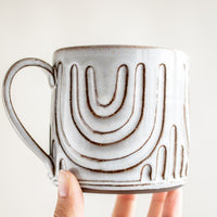 Rainbow Carved Mug