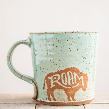 Roam Bison in Teal Mug