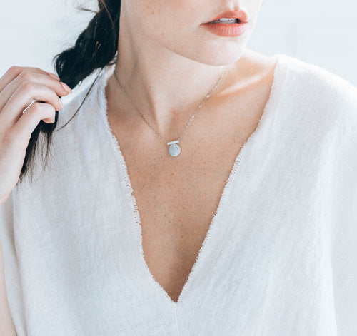 Marble Silver Necklace