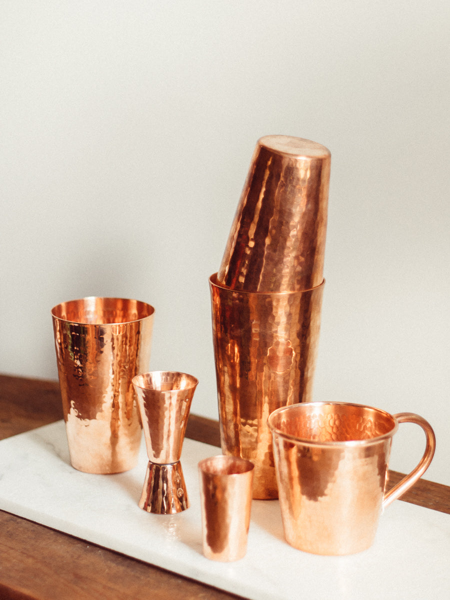 Boston-Style Copper Shaker Set