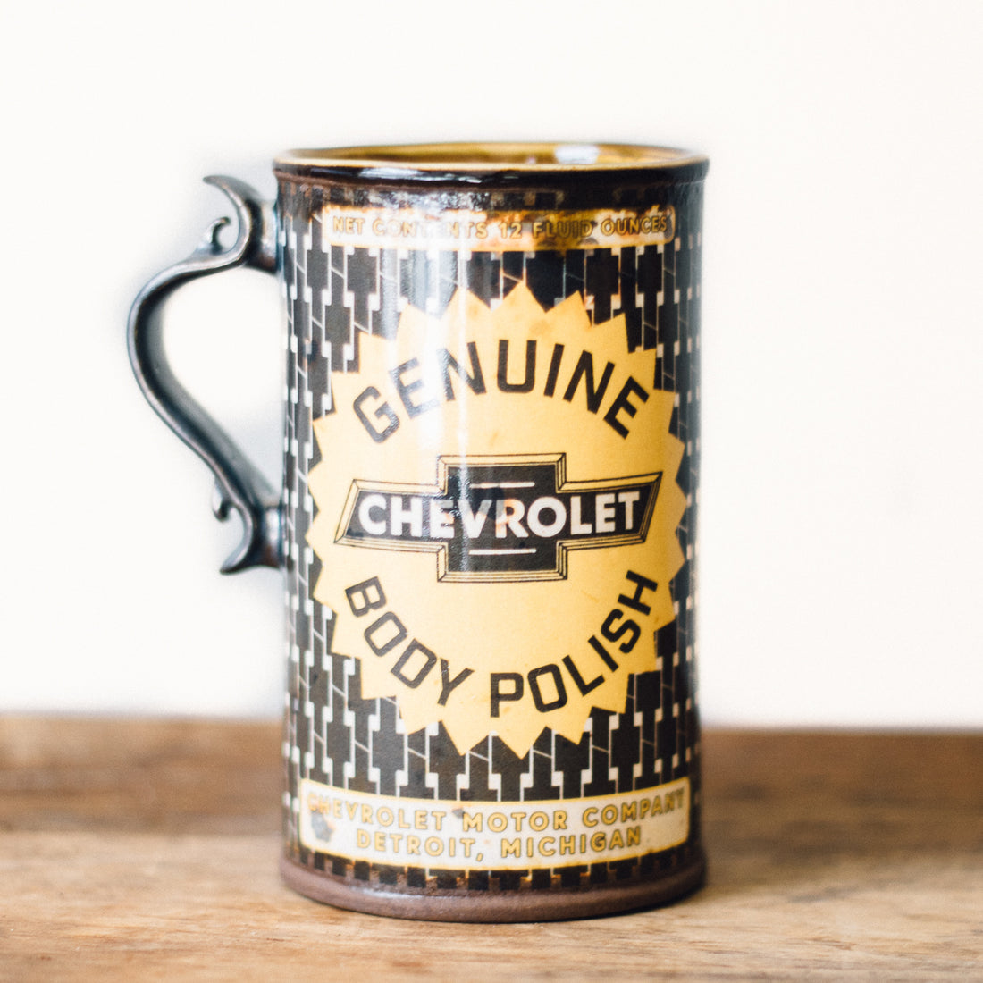 Chevy Oil Can 12oz Mug | Black
