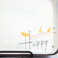 Rectangle Plate | Happy