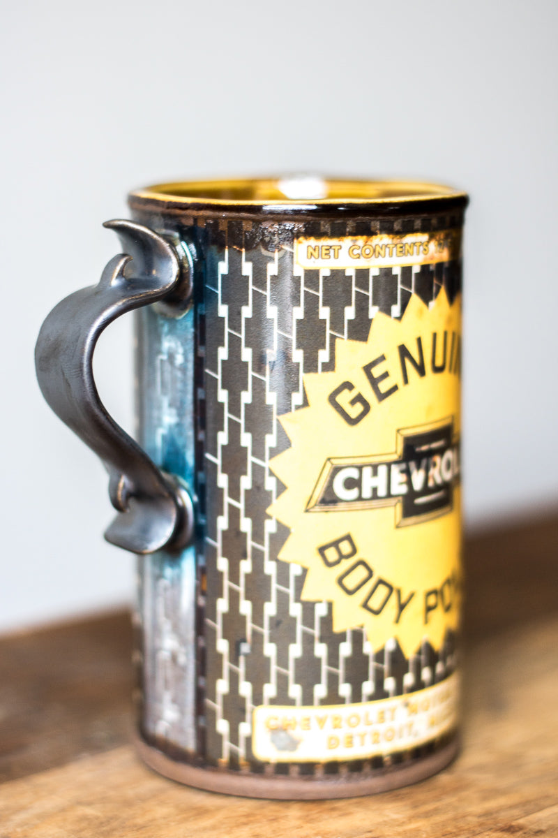Chevy Oil Can 12oz Mug | Black