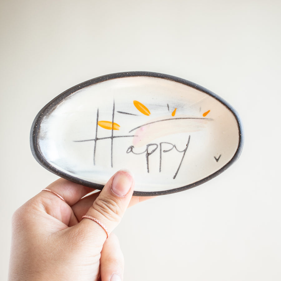 Oval Dish | Happy