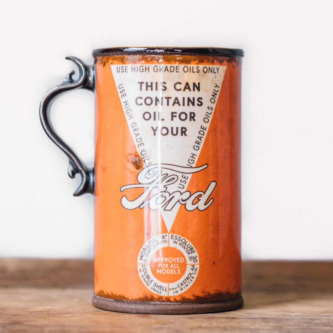 Ford Oil Can 12oz Mug | Orange