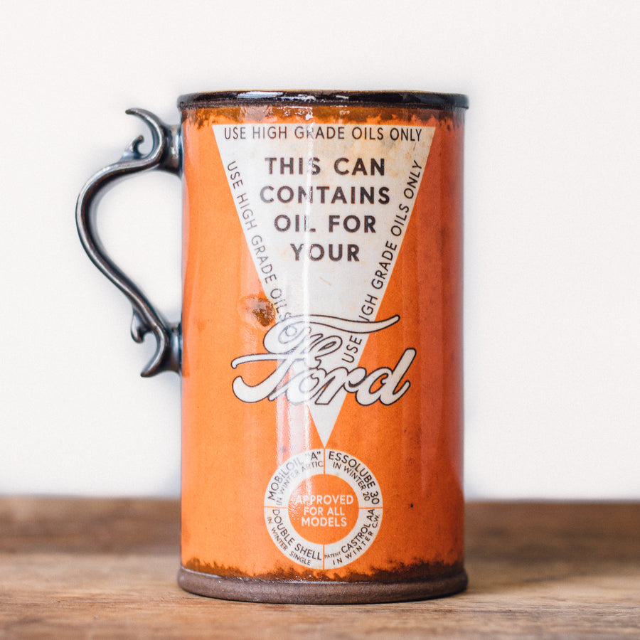 Ford Oil Can 12oz Mug | Orange