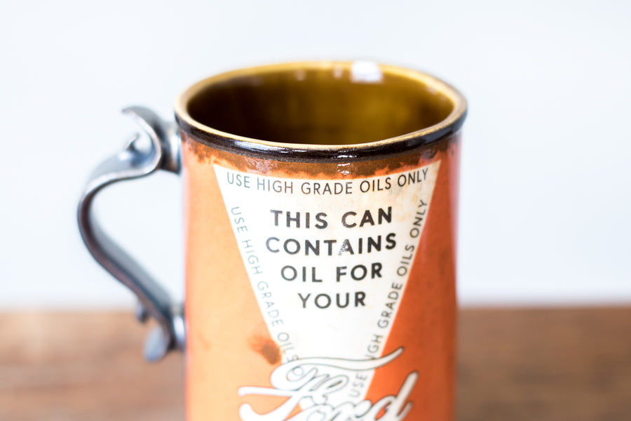 Oil Can Mug | Orange Ford