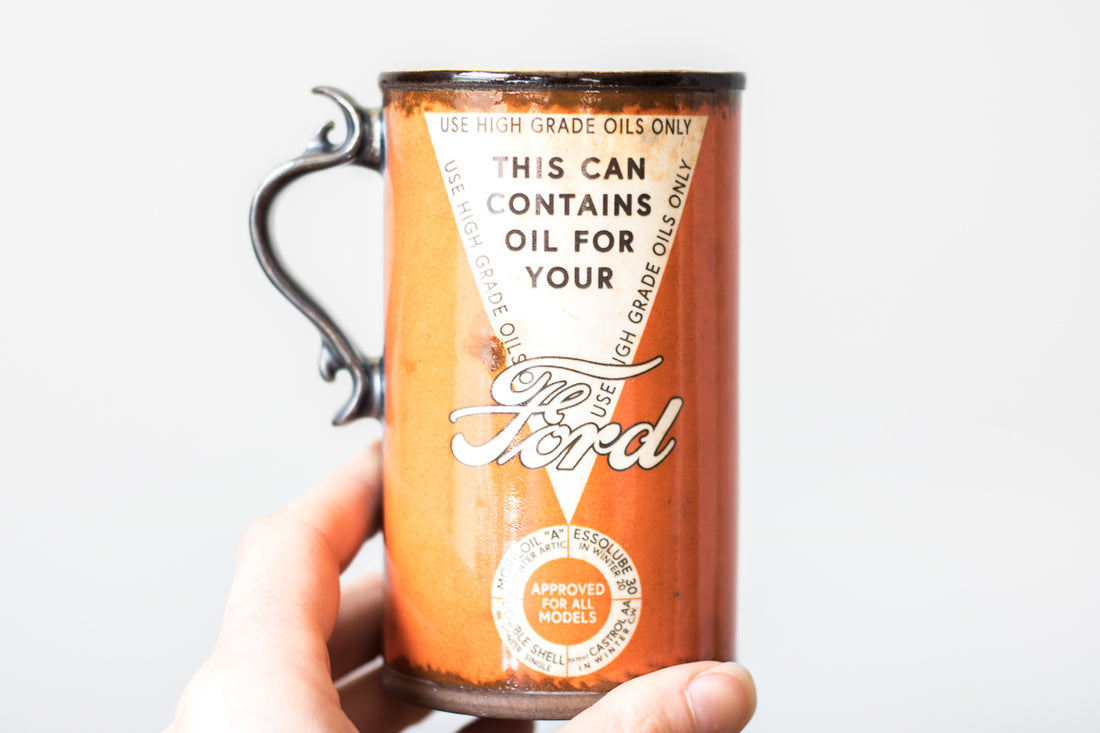 Ford Oil Can 12oz Mug | Orange