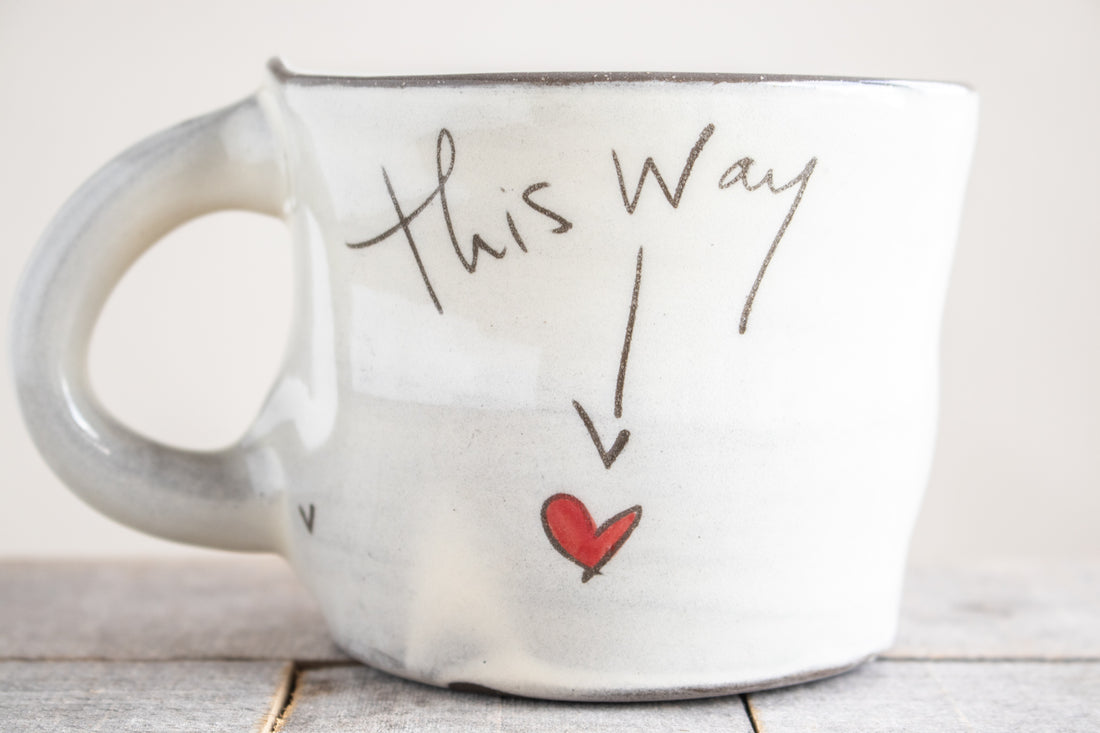 This Way to Love (Heart) Mug