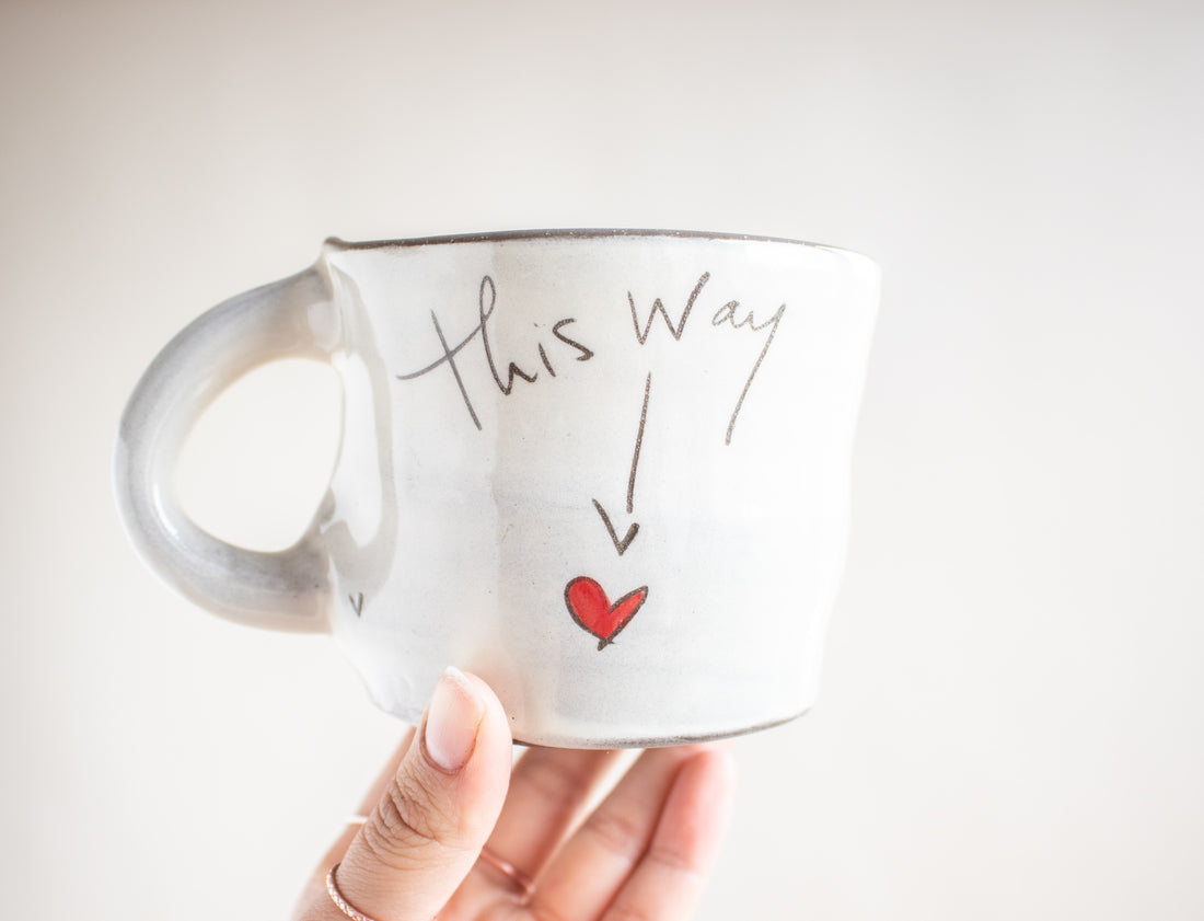 This Way to Love (Heart) Mug