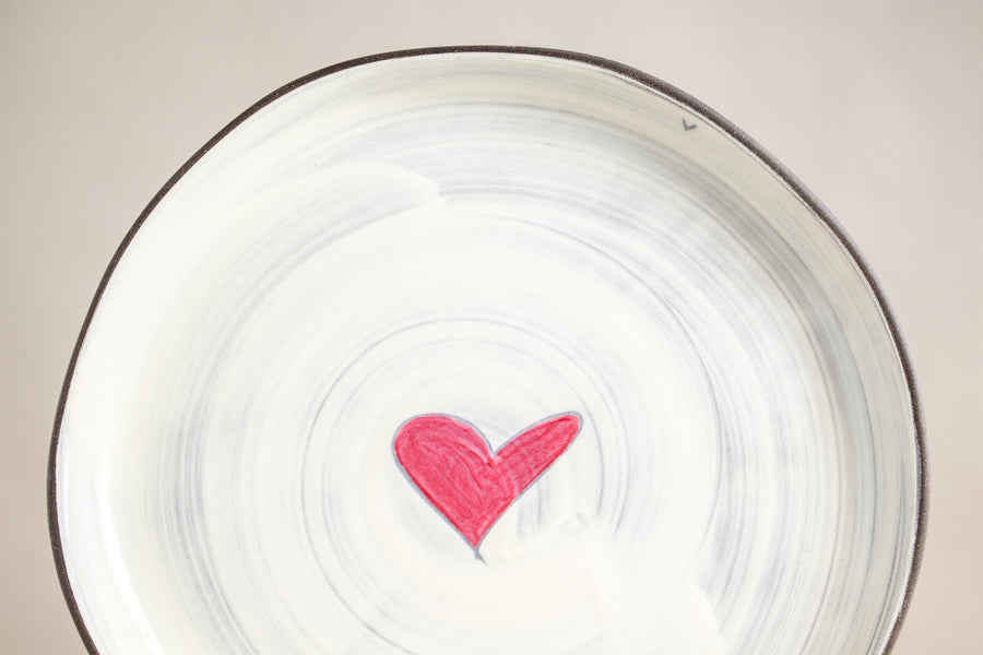 Large Round Plate | Love Heart