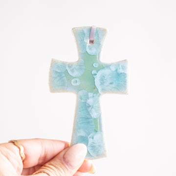 Cross Ornament | Seafoam