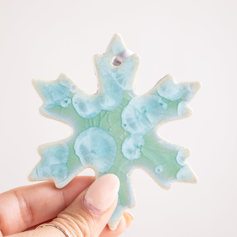 Snowflake Ornament | Seafoam