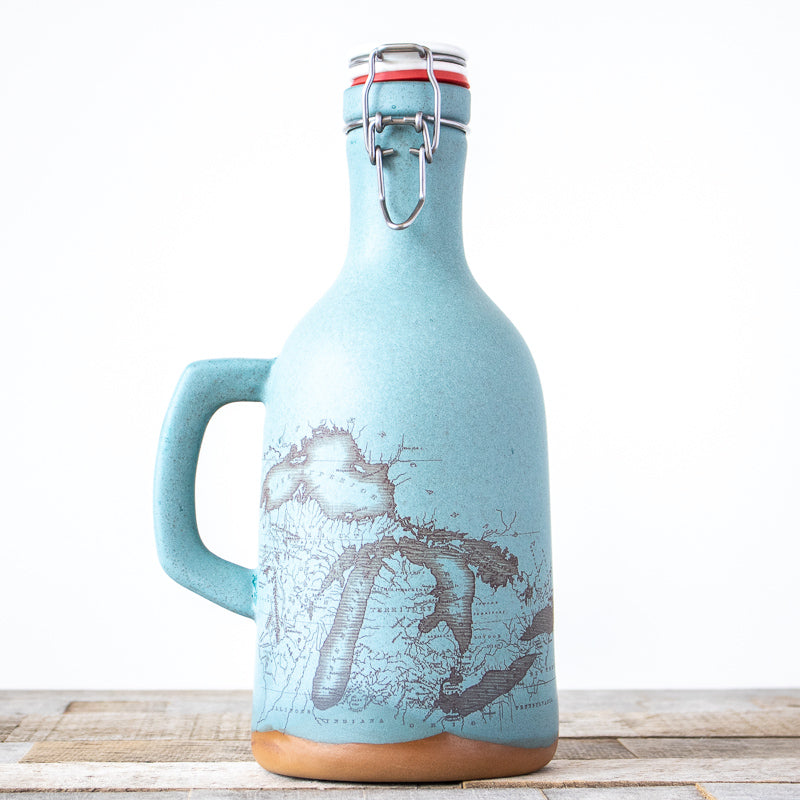 Michigan Map Growler | Blue