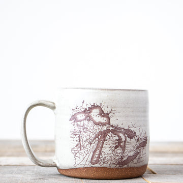 Michigan Map Mug | Cream