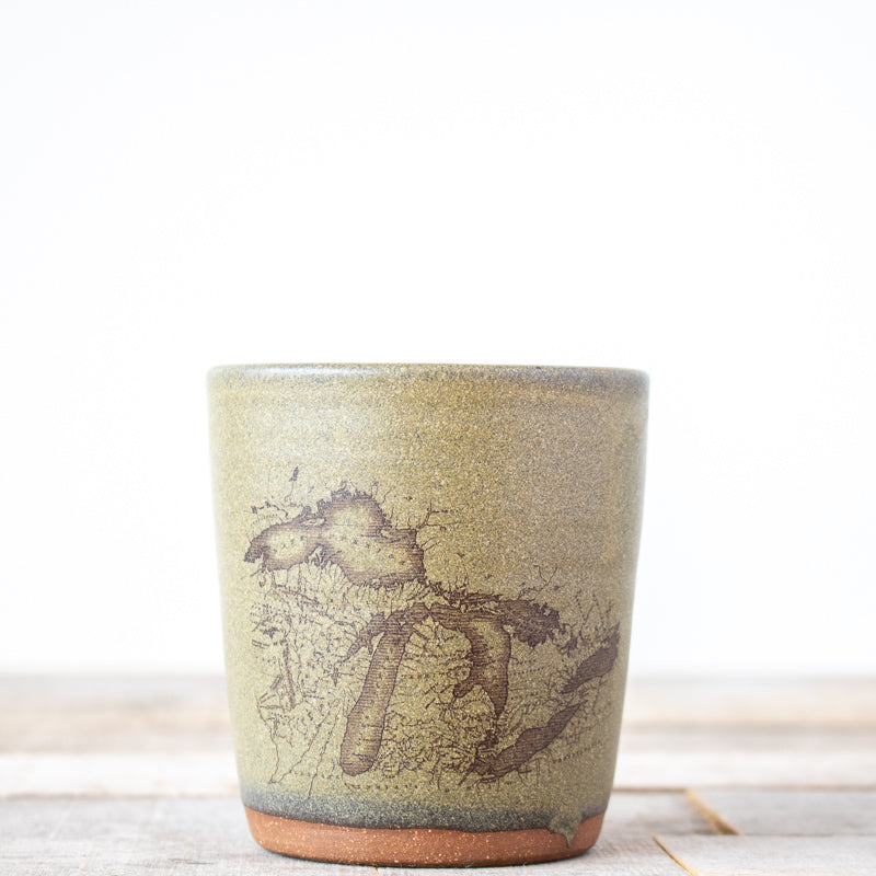 Michigan Map Tumbler | Moss