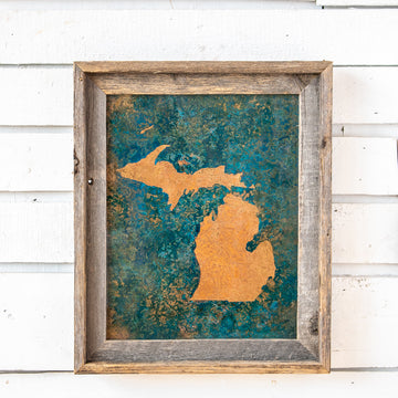 State of Michigan on Copper | 11x14