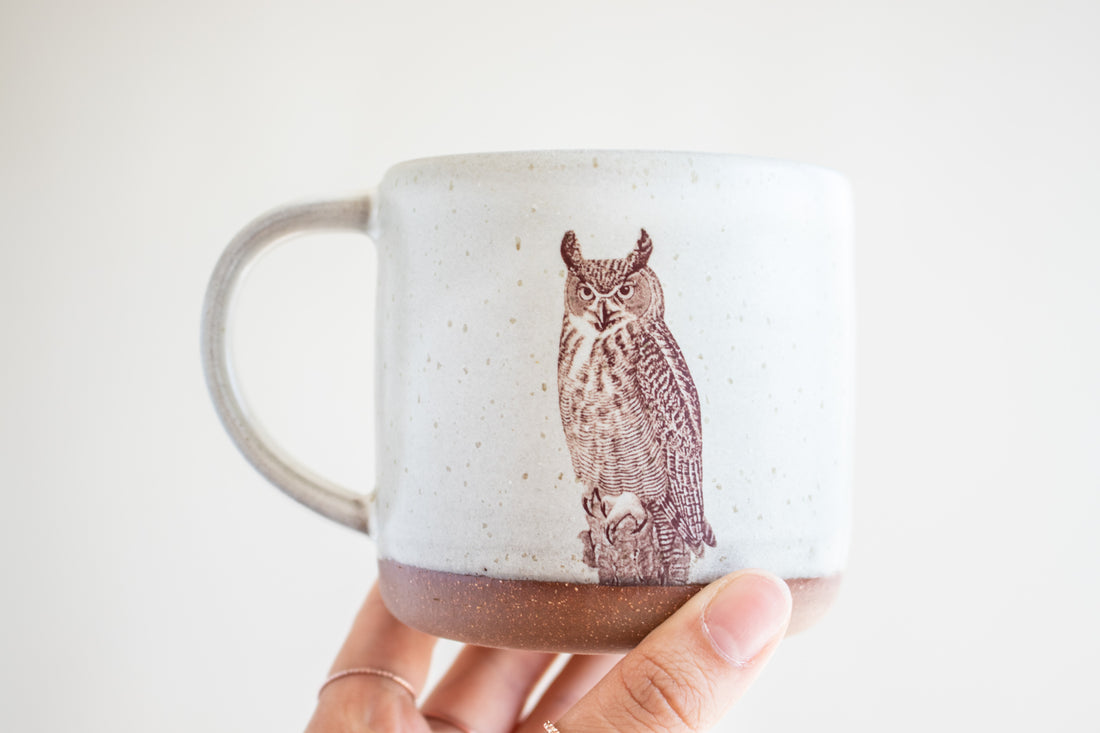 Horned Owl Mug | Cream