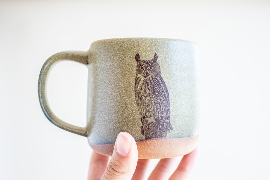 Horned Owl Mug | Moss