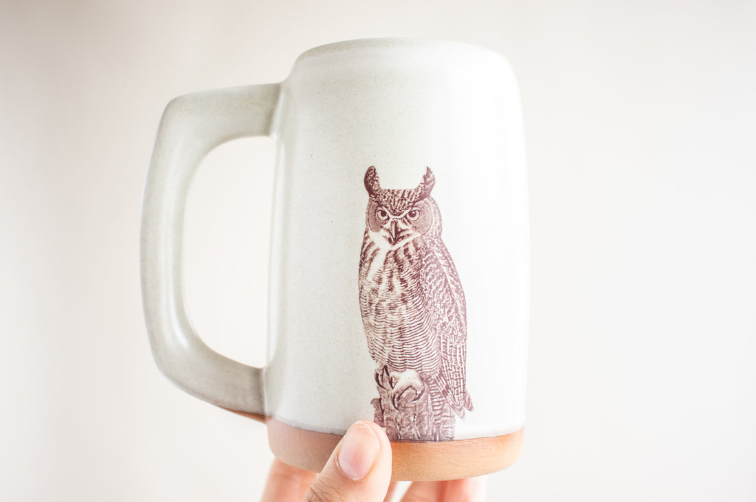 Horned Owl Stein | Cream