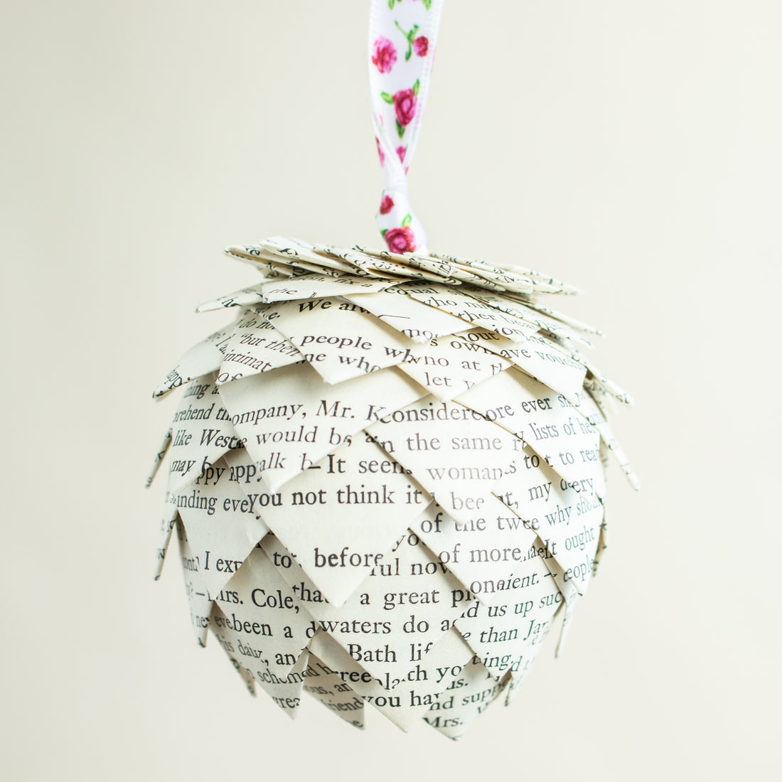 Emma Book Page Ornament