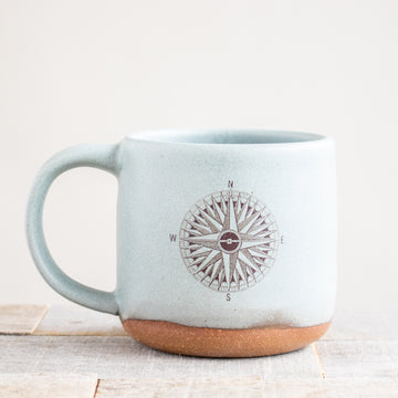 Compass Mug | Robin's Egg Blue