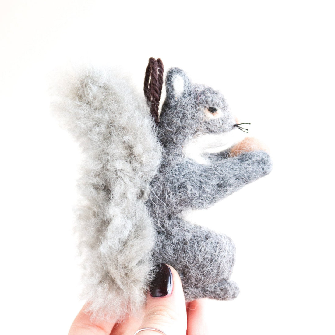 Gray Squirrel Felt Ornament