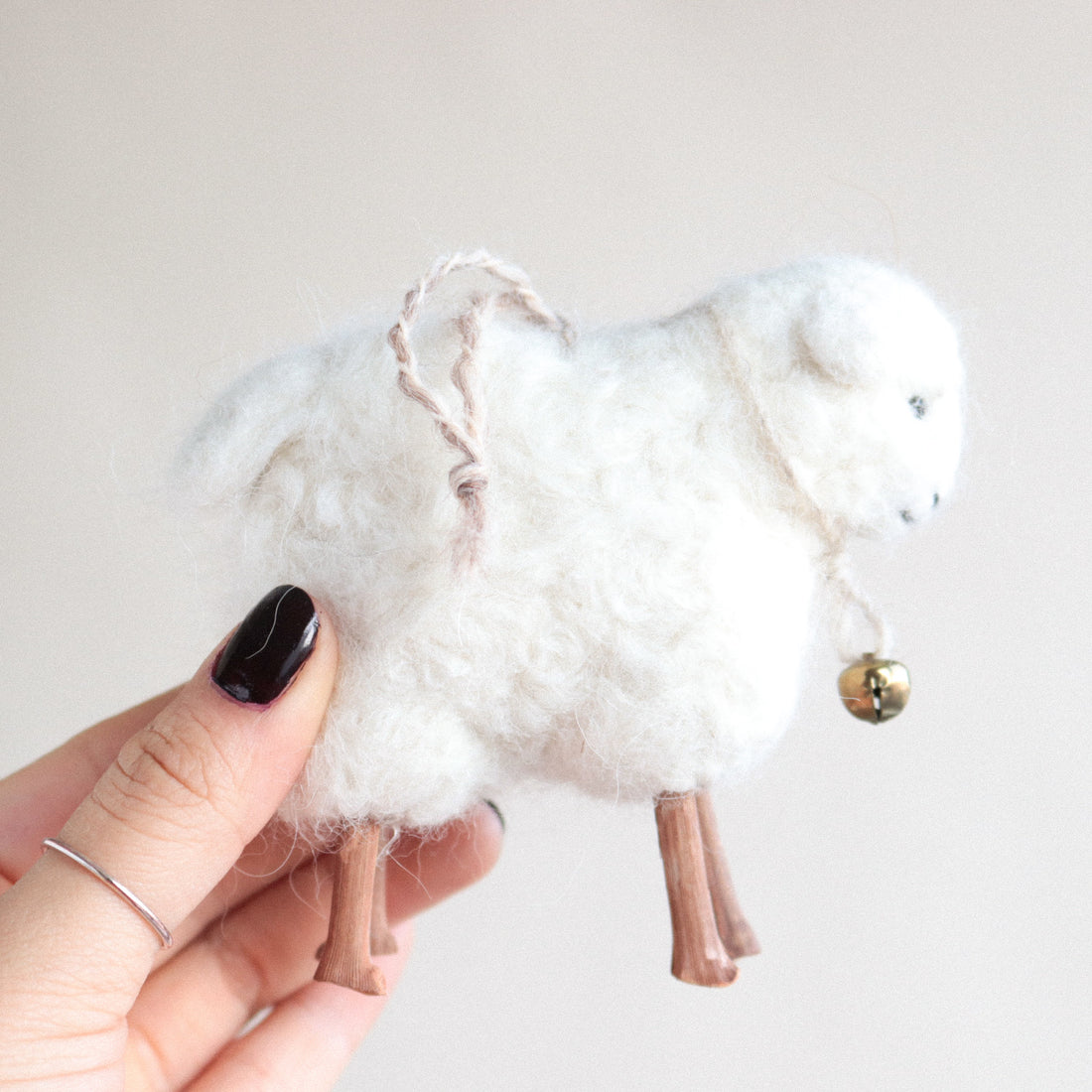 Sheep w/ Stick Legs Felt Ornament