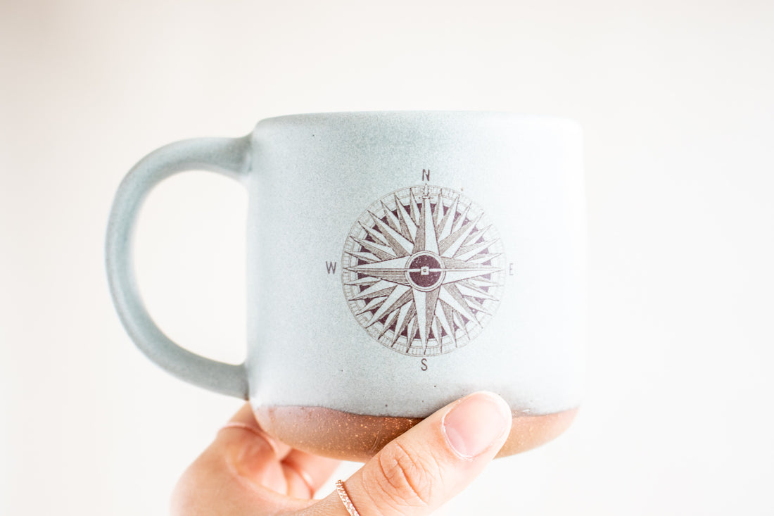 Compass Mug | Robin's Egg Blue
