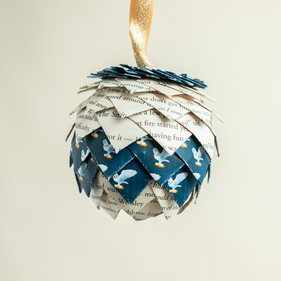 Harry Potter Blue Owl Post Book Page Ornament