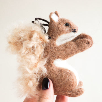 Brown Squirrel Felt Ornament