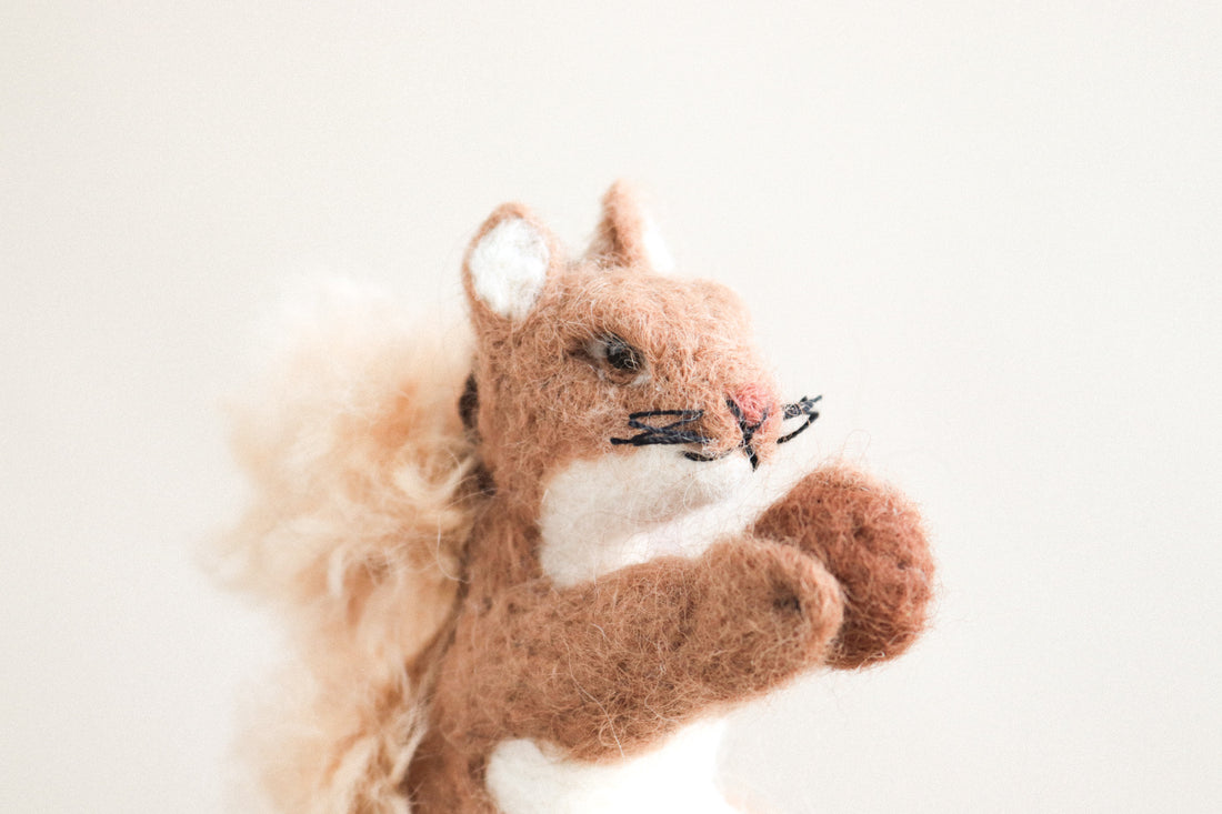 Brown Squirrel Felt Ornament