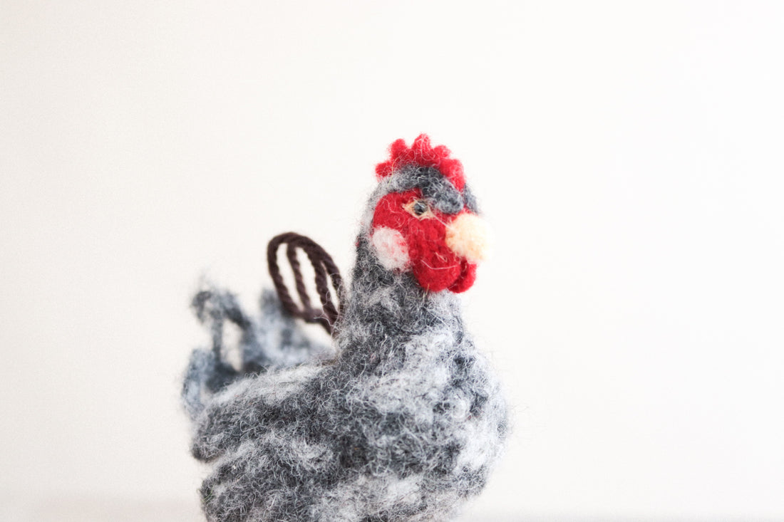 Chicken Felt Ornament