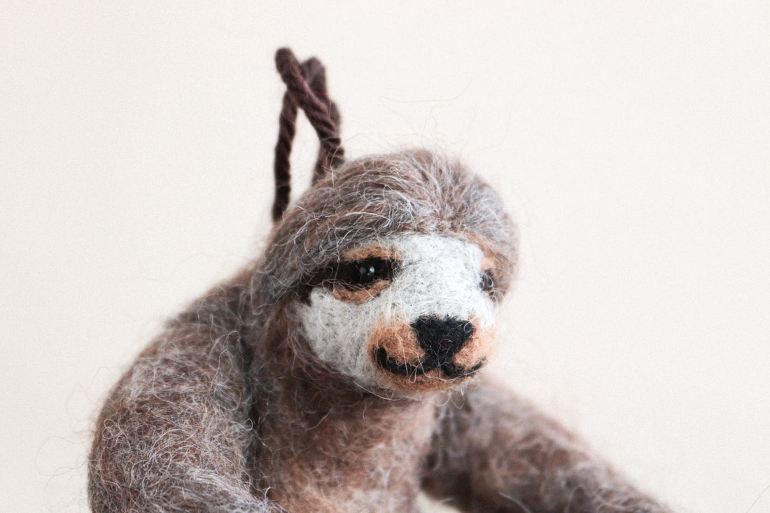Sloth Felt Ornament